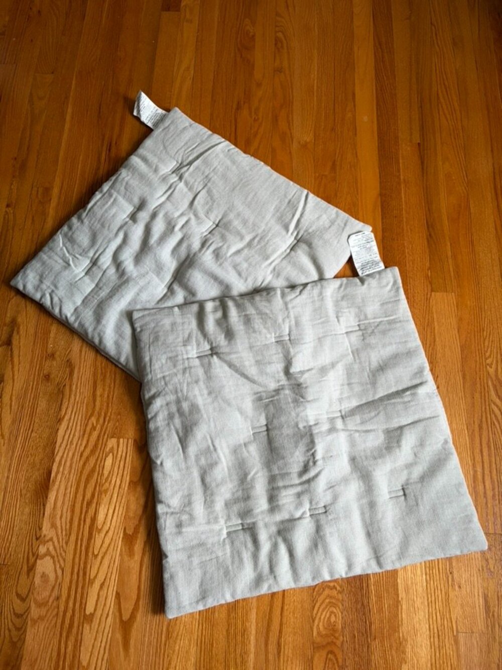 Pottery Barn Gray Cotton Euro Shams